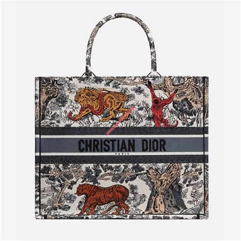 dior tote bag rose|Dior tiger print tote bag.